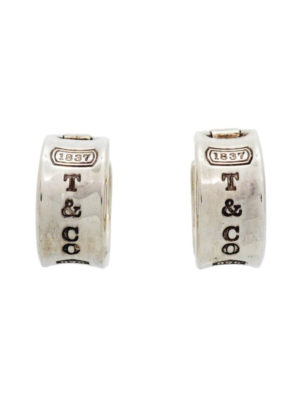 Tiffany & Co Earrings Narrow Hoop 925 Sterling Silver